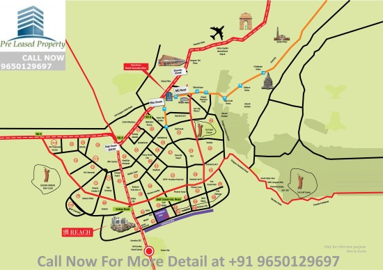 Location Map-Reach- Airia - Sector 68-Gurgaon